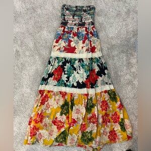 Floral Strapless Maxi